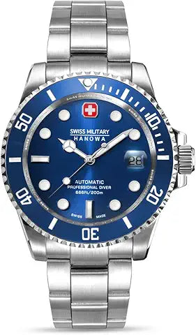 Black Professional Diver Automatic Steel Watch